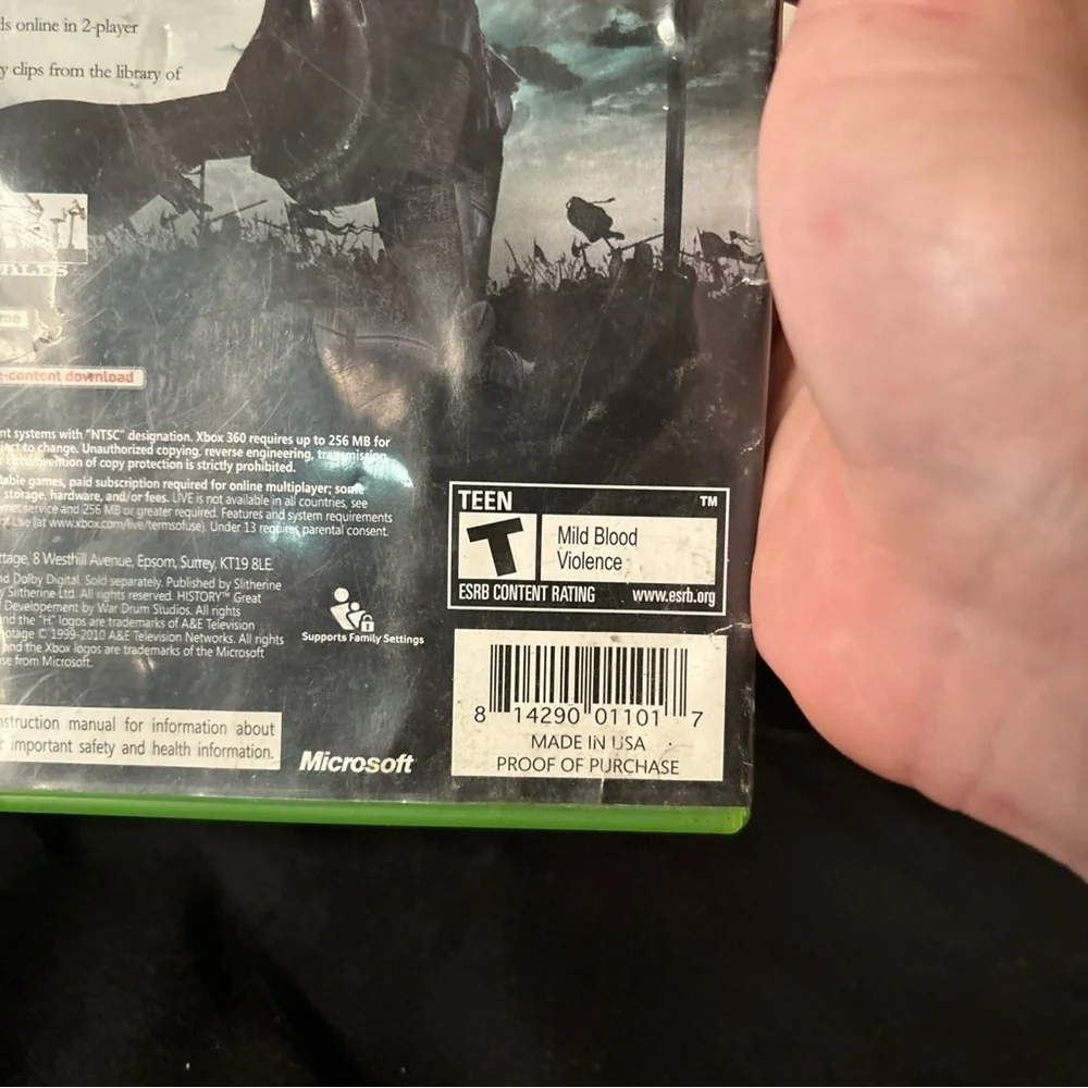 History Great Battles Medieval Microsoft Xbox 360 2011 Works Tested